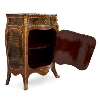 Antique kingwood gilt bronze and vernis Martin side cabinet