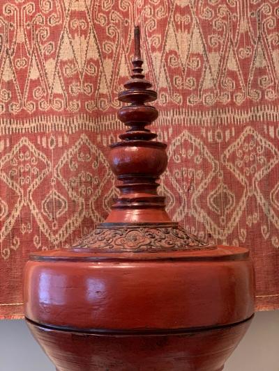 Antique lacquer Offering Elm Bowl Southeast Asia