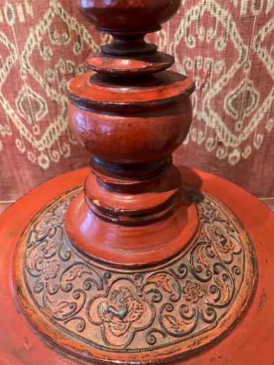 Antique lacquer Offering Elm Bowl Southeast Asia