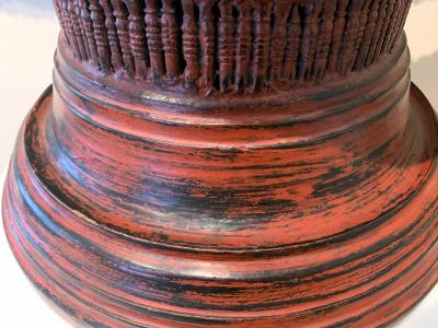 Antique lacquer Offering Elm Bowl Southeast Asia