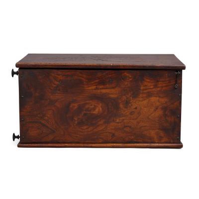 Antique oak engraved chest