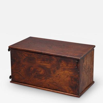 Antique oak engraved chest