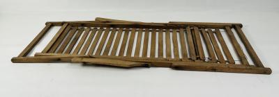 Antique oak wooden transat chair