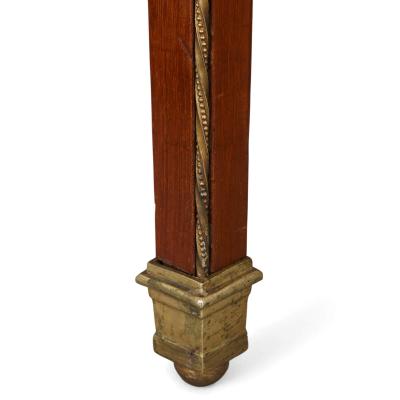 Antique ormolu and mounted mahogany stand with onyx top