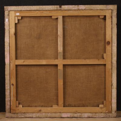 Antique religious Spanish painting oil on canvas from the 18th century