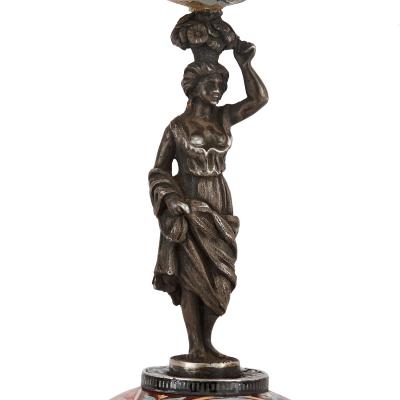 Antique silver and enamel Viennese table clock