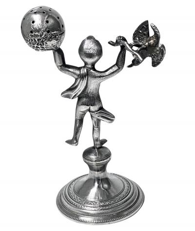 Antique silver toothpick or cocktail stick holder Brazil or Portugal circa 1850