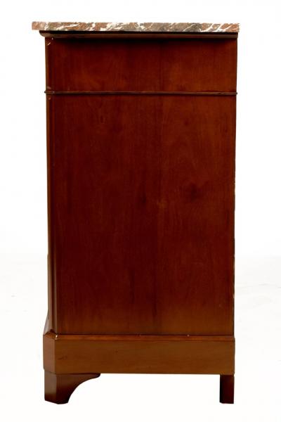 Antiques Louis Philippe Flame Mahogany Chest Commode With Marble Top France
