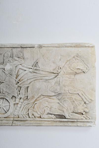 Antiquity cast wall plaster low relief 1960s 