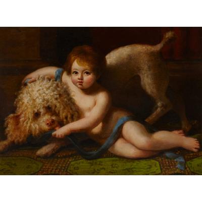 Antoine Dubost Pair of French Neoclassical oil paintings by Dubost