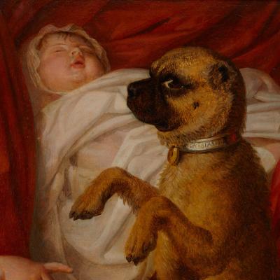 Antoine Dubost Pair of French Neoclassical oil paintings by Dubost