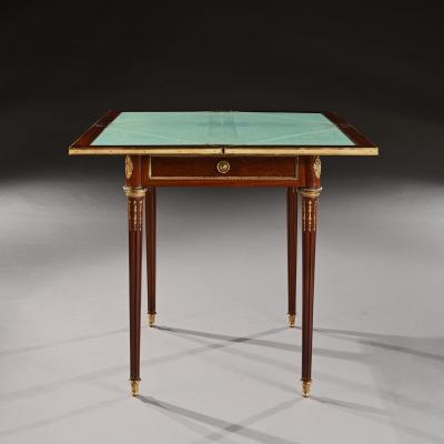 Antoine Lampre A Fine Mahogany Late 19th Century Envelope Card Table