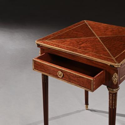 Antoine Lampre A Fine Mahogany Late 19th Century Envelope Card Table