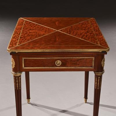 Antoine Lampre A Fine Mahogany Late 19th Century Envelope Card Table