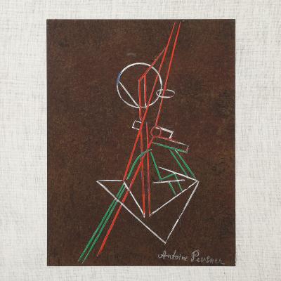 Antoine Pevsner Antoine Pevsner Signed Abstract Composition Screenprint 1961