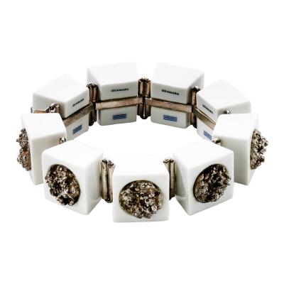 Anton Michelsen Anton Michelsen White Royal Copenhagen Porcelain with sterling silver Bracelet