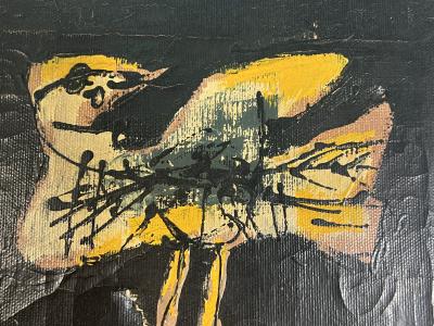 Antoni Clav MID CENTURY THE MUSICIAN PAINTING AFTER ANTONI CLAVE SANMARTIN