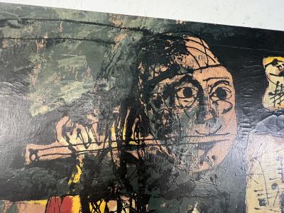 Antoni Clav MID CENTURY THE MUSICIAN PAINTING AFTER ANTONI CLAVE SANMARTIN