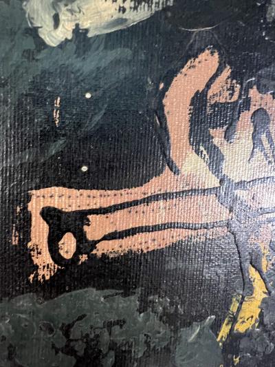 Antoni Clav MID CENTURY THE MUSICIAN PAINTING AFTER ANTONI CLAVE SANMARTIN