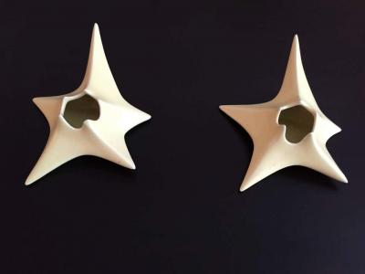 Antonia Campi Pair of Antonia Campi 1950s Italian Candleholders