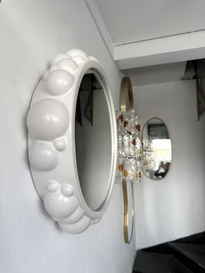 Antonio Cagianelli Contemporary Bubble Atomo Ceramic Mirror by Antonio Cagianelli Italy