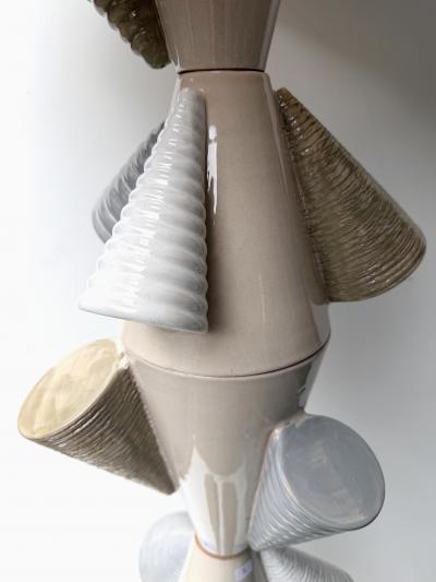 Antonio Cagianelli Contemporary Ceramic Cones Floor Lamp by Antonio Cagianelli Italy