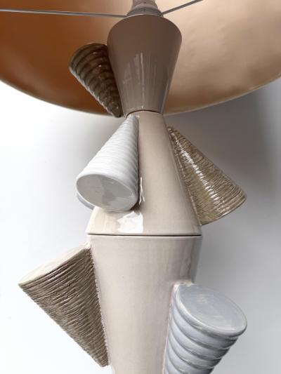 Antonio Cagianelli Contemporary Ceramic Cones Floor Lamp by Antonio Cagianelli Italy