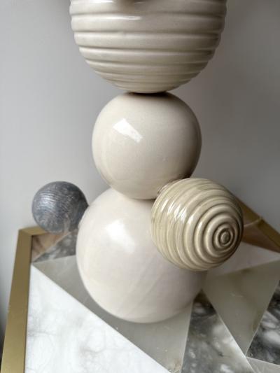 Antonio Cagianelli Contemporary Pair of Ceramic Atomo Lamps by Antonio Cagianelli Italy