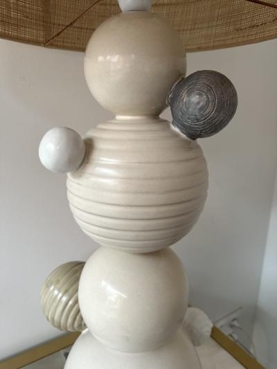 Antonio Cagianelli Contemporary Pair of Ceramic Atomo Lamps by Antonio Cagianelli Italy