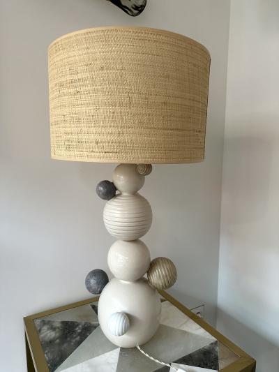Antonio Cagianelli Contemporary Pair of Ceramic Atomo Lamps by Antonio Cagianelli Italy