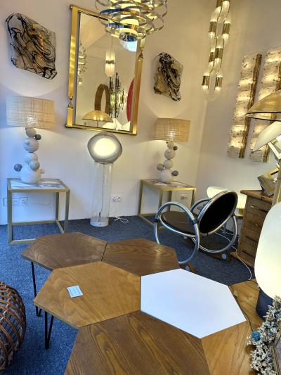Antonio Cagianelli Contemporary Pair of Ceramic Atomo Lamps by Antonio Cagianelli Italy
