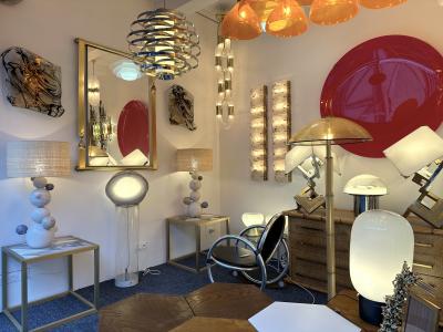 Antonio Cagianelli Contemporary Pair of Ceramic Atomo Lamps by Antonio Cagianelli Italy