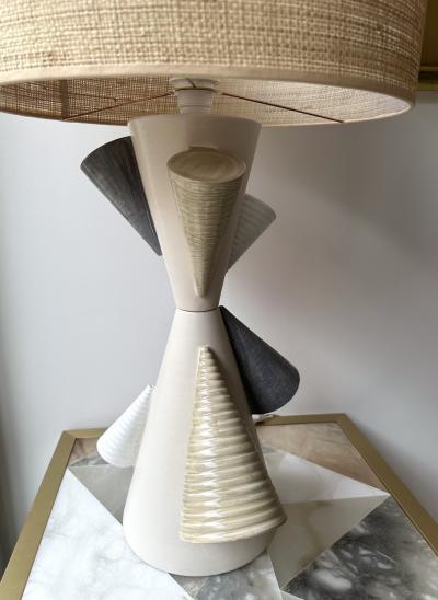 Antonio Cagianelli Contemporary Pair of Ceramic Cone Lamps by Antonio Cagianelli Italy