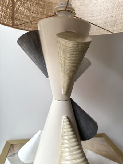 Antonio Cagianelli Contemporary Pair of Ceramic Cone Lamps by Antonio Cagianelli Italy