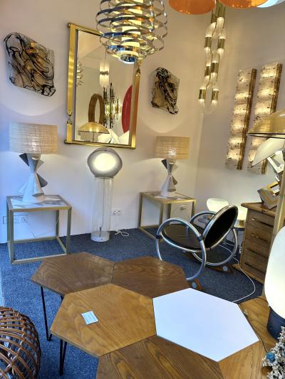 Antonio Cagianelli Contemporary Pair of Ceramic Cone Lamps by Antonio Cagianelli Italy