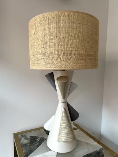 Antonio Cagianelli Contemporary Pair of Ceramic Cone Lamps by Antonio Cagianelli Italy