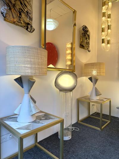 Antonio Cagianelli Contemporary Pair of Ceramic Cone Lamps by Antonio Cagianelli Italy