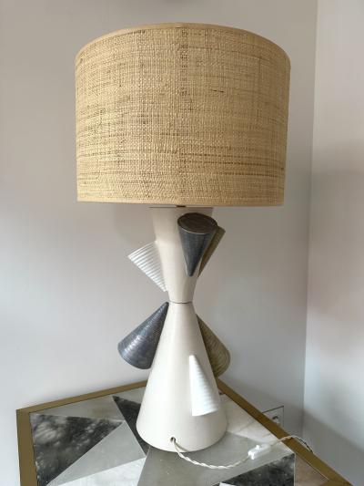 Antonio Cagianelli Contemporary Pair of Ceramic Cone Lamps by Antonio Cagianelli Italy