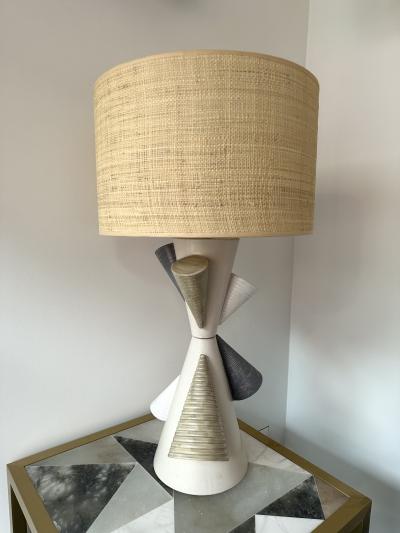 Antonio Cagianelli Contemporary Pair of Ceramic Cone Lamps by Antonio Cagianelli Italy