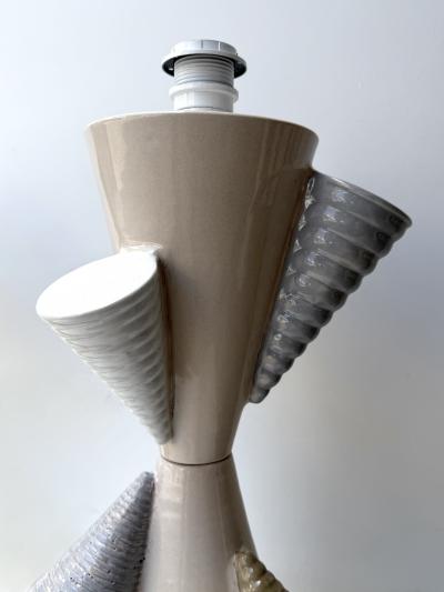 Antonio Cagianelli Contemporary Pair of Ceramic Cone Lamps by Antonio Cagianelli Italy