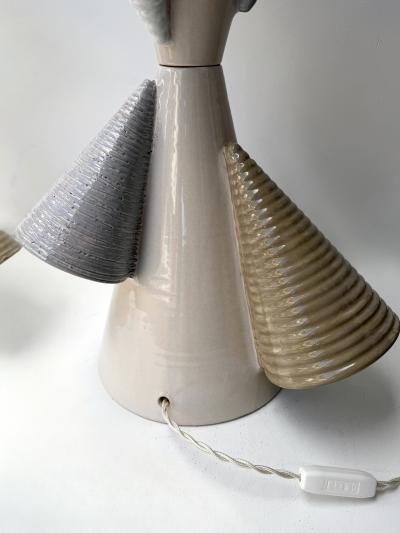 Antonio Cagianelli Contemporary Pair of Ceramic Cone Lamps by Antonio Cagianelli Italy