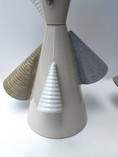 Antonio Cagianelli Contemporary Pair of Ceramic Cone Lamps by Antonio Cagianelli Italy
