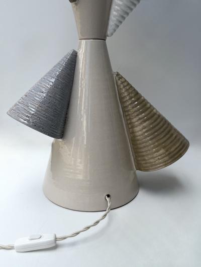 Antonio Cagianelli Contemporary Pair of Ceramic Cone Lamps by Antonio Cagianelli Italy