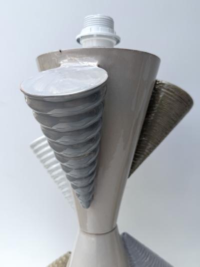 Antonio Cagianelli Contemporary Pair of Ceramic Cone Lamps by Antonio Cagianelli Italy