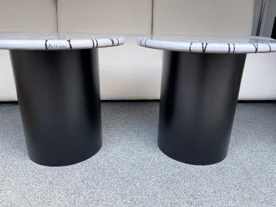 Antonio Cagianelli Contemporary Pair of Ceramic Tables Faces by Antonio Cagianelli Italy