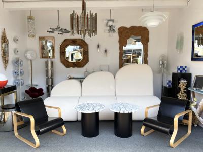 Antonio Cagianelli Contemporary Pair of Ceramic Tables Faces by Antonio Cagianelli Italy