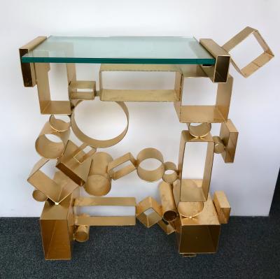 Antonio Cagianelli Contemporary Pair of Console Geometry by Antonio Cagianelli Italy