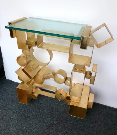 Antonio Cagianelli Contemporary Pair of Console Geometry by Antonio Cagianelli Italy