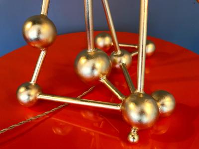 Antonio Cagianelli Contemporary Pair of Lamps Atomic Gold Leaf by Antonio Cagianelli Italy