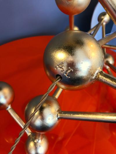 Antonio Cagianelli Contemporary Pair of Lamps Atomic Gold Leaf by Antonio Cagianelli Italy